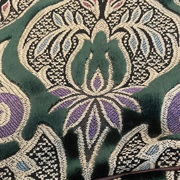 Maxx New York Green and Brown Patterned Hobo Bag - Picture 2 of 8